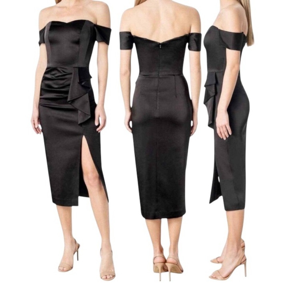 Dress The population Alani Black Tie cocktail Dress semi formal party dress LBD